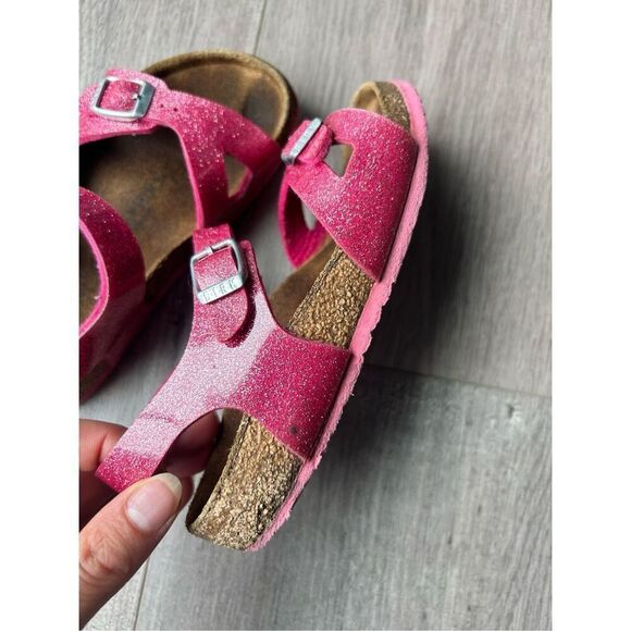 Birkenstock Rio Kids Magic Galaxy Bright Rose Pink Sandals Narrow Fit - Picture 4 of 8